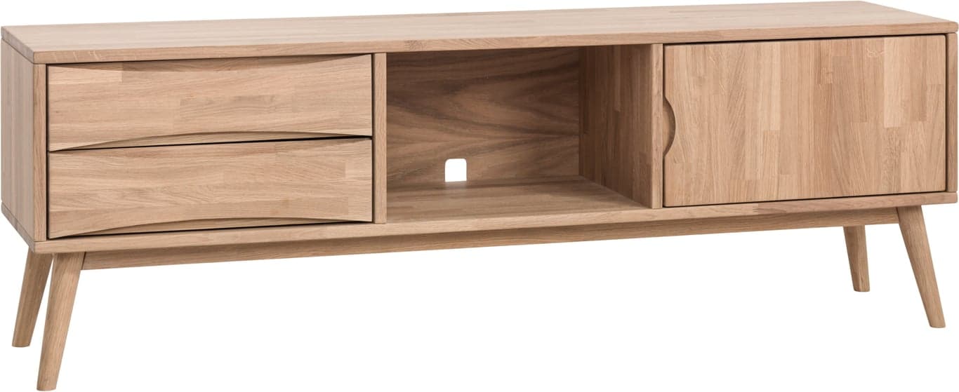 Bilde av Linden TV-benk (160 x 40, H 55 cm, hvitoljet eik)