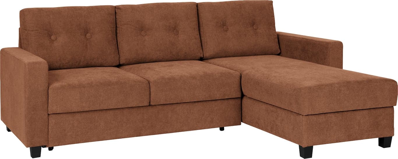 Bilde av Trento sovesofa 3-seter m/sjeselong (Stoff Bloq , m/knapp og pocket madrass)