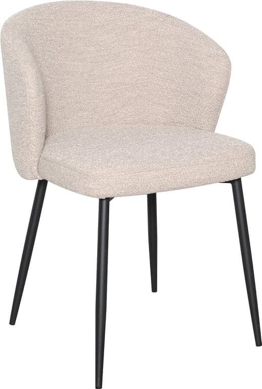 Bilde av Iben spisestol (Stoff Alpine farge natural, svart lakkert understell)