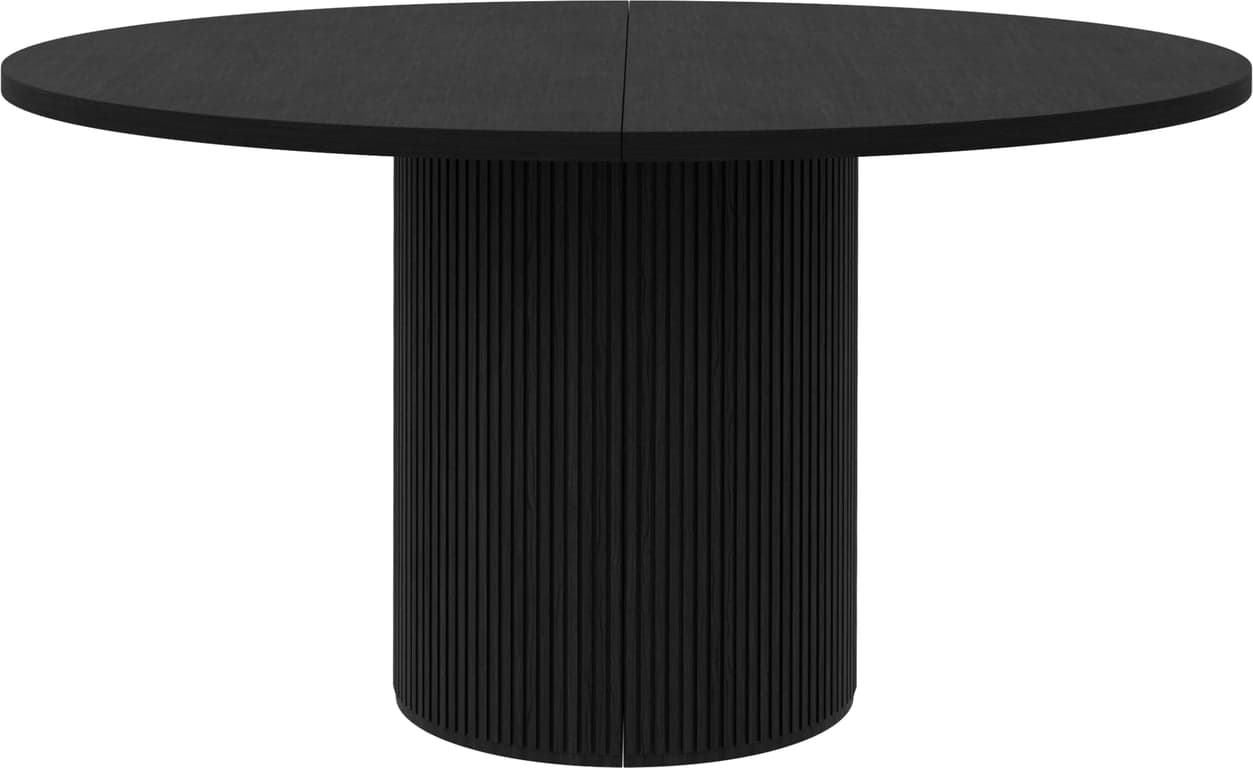 $Bilde av Linea spisebord rundt Ø 120 cm (m/uttrekk, svartlakkert)