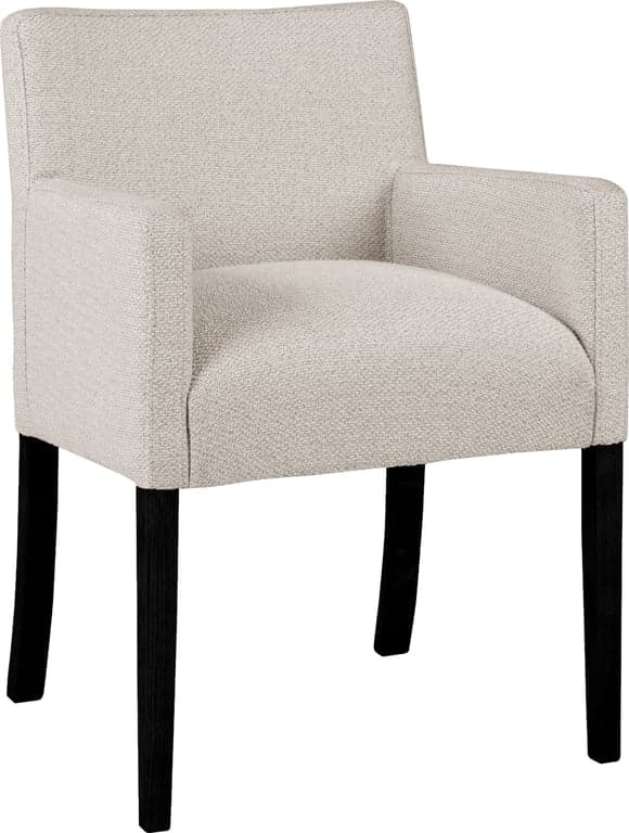 Bilde av Nobel spisestol m/rett arm (stoff Taffie Thule, svarte ben)