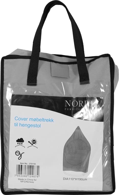 Bilde av Cover møbeltrekk til hengestol (Ø: 110 H: 190 cm, grå polyester, sveiset søm)