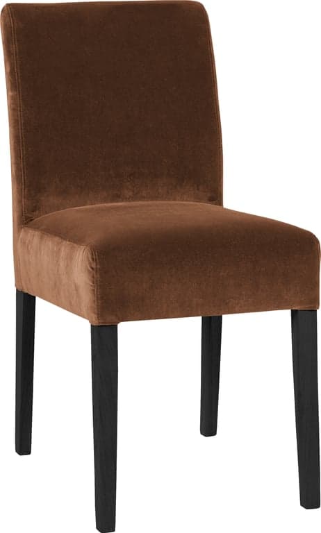 Bilde av Nobel spisestol (stoff Royal 14 medium brown, svarte ben)