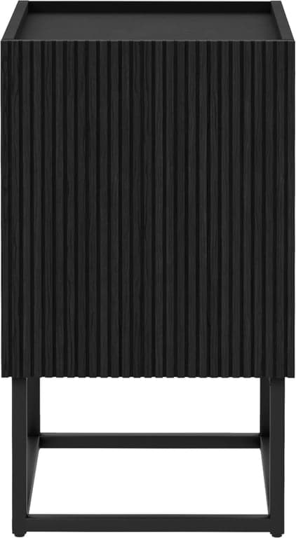 Bilde av Linea nattbord (40 x 33, H 75 cm, svartlakkert)