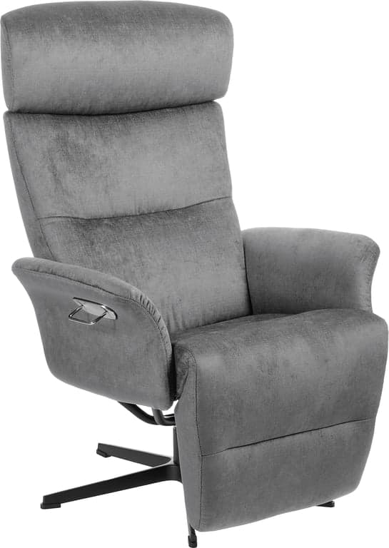 $Bilde av Conform Master recliner (svingfot alu svart stoff Evita concrete 1373-41)