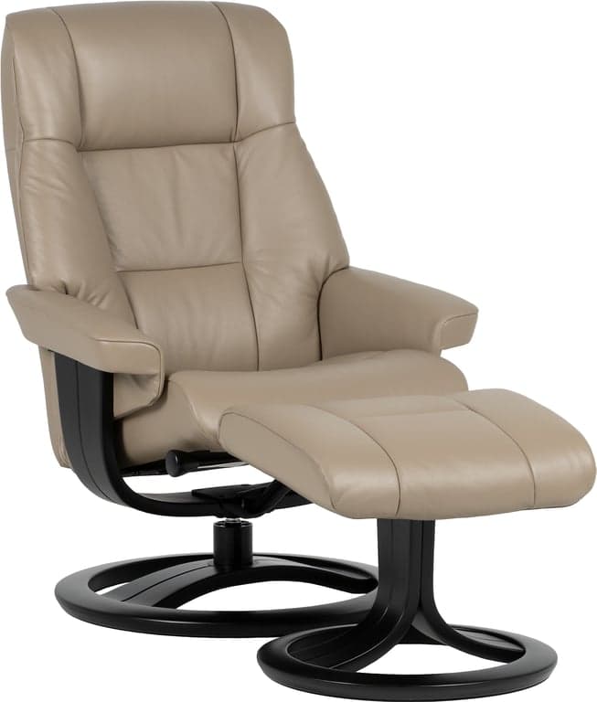 Bilde av Dream hvilestol (m/skammel, hel hud Essenza Pebble)