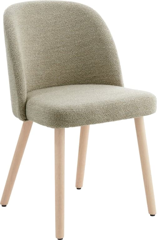 Bilde av Anne spisestol (Stoff Alpine Beige, hvitpigmenterte heltre eikeben)