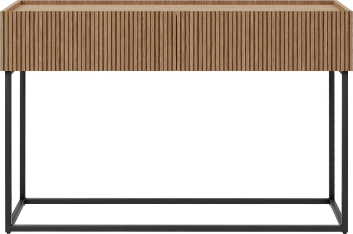 Bilde av Linea konsollbord (123 x 35, H 82 cm, med metallben, lys naturolje)