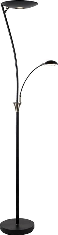 $Bilde av Nora gulvlampe (svart/stål 25+5W LED dimbar)