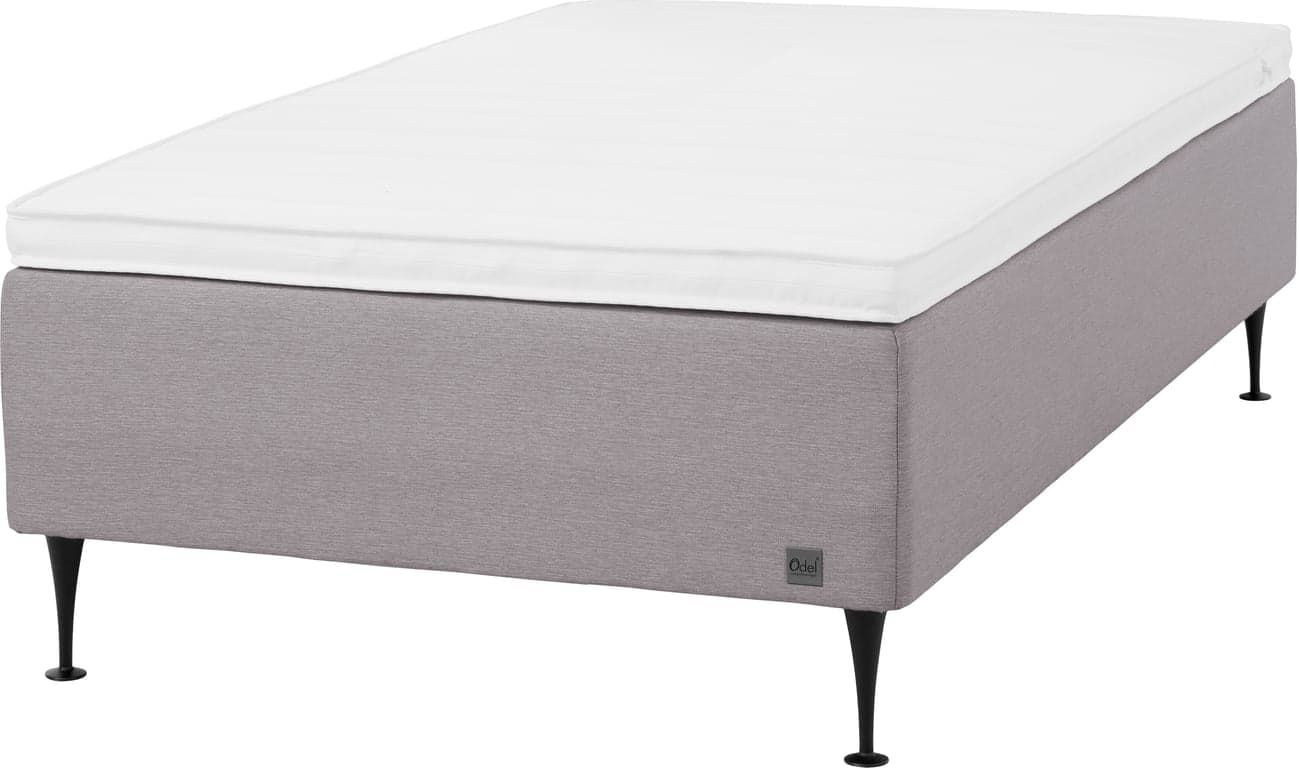 Bilde av Odel® Foss rammeseng 140x200 (Tekstil Dovre koks, medium liggekomfort, inkludert Odel 35 overmadrass og sengeben)