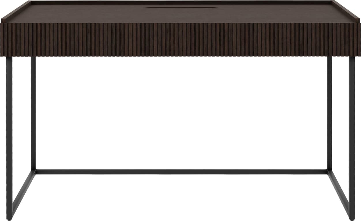 Bilde av Linea skrivebord (130 x 55, H 76 cm, m/metallben, mocca oljet)