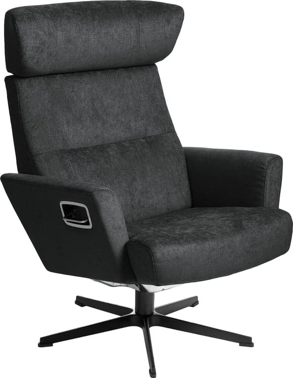 Bilde av Conform Relieve hvilestol (Stoff Evita black, sort aluminumsfot med sving)
