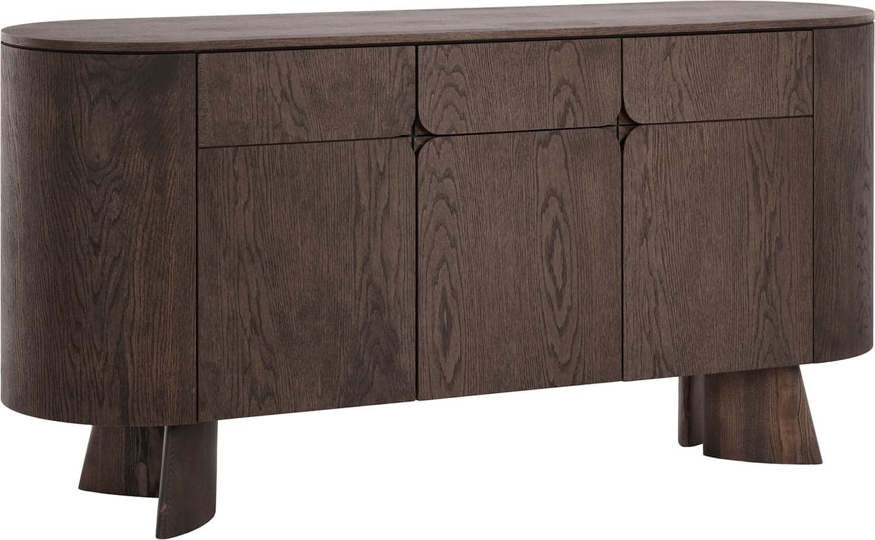 Bilde av Japandi skjenk (158 x 45 H75 cm, mocca oljet)