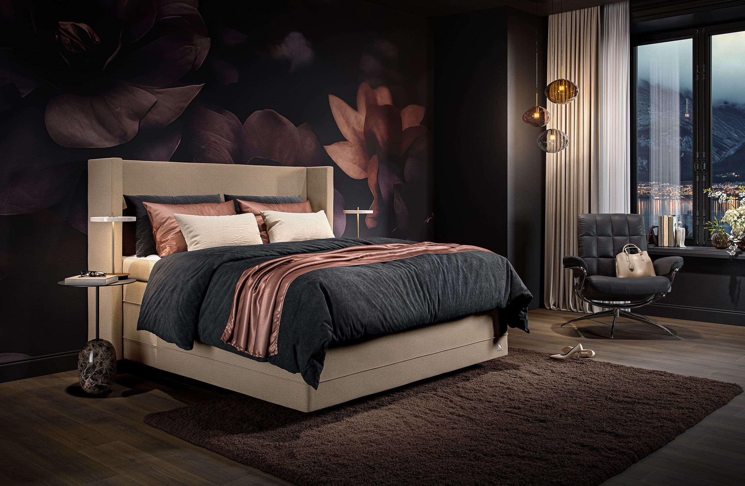 Svane® Exclusive Nocturne kontinentalseng hos Fagmøbler