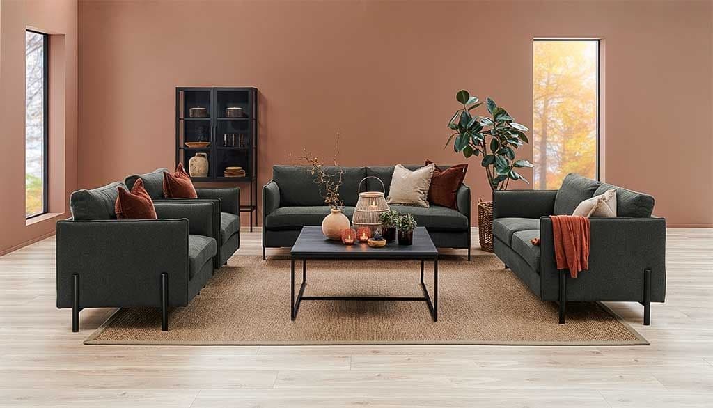 Hvordan plassere møblene på teppet