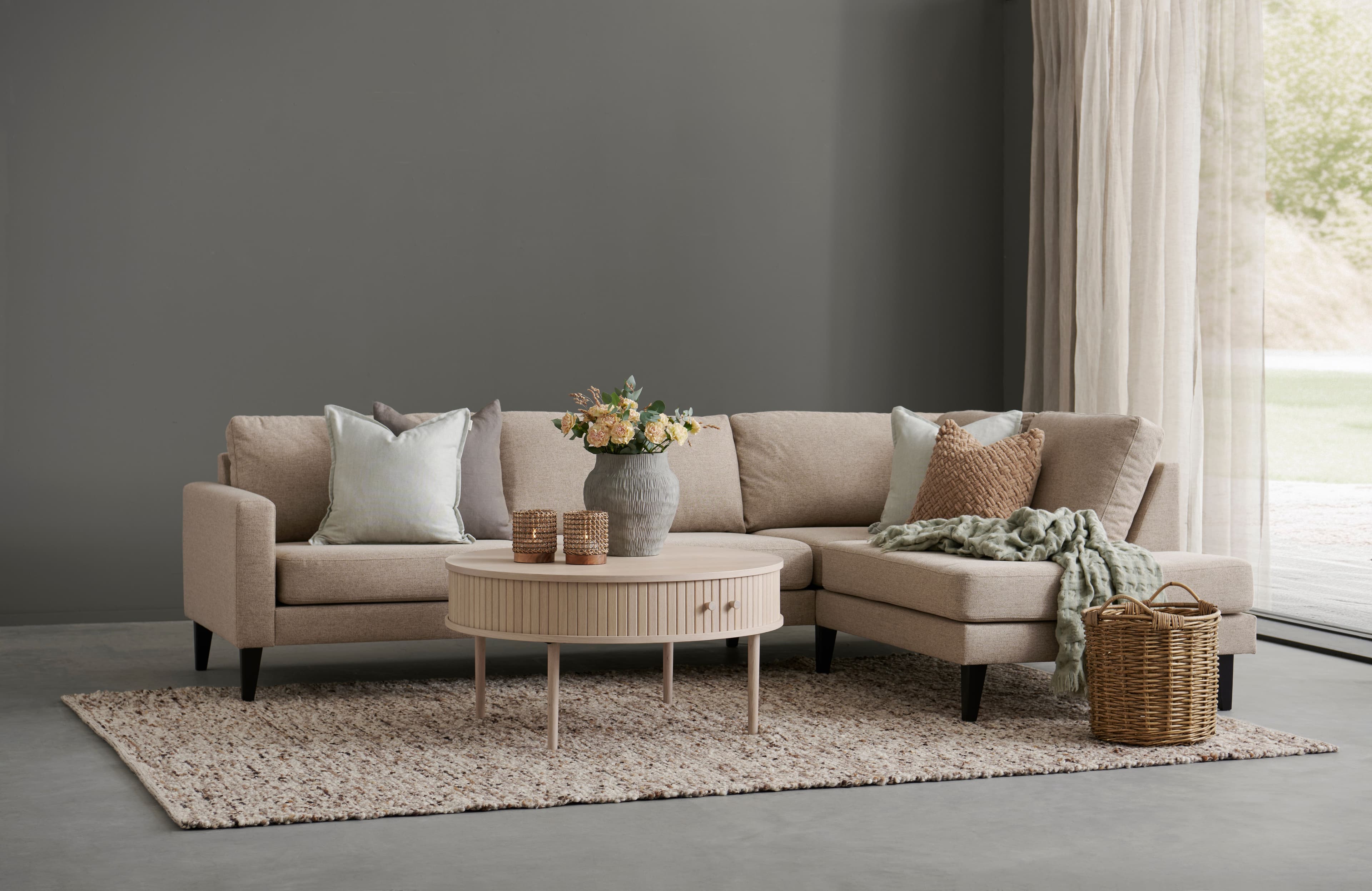 Diana hjørnesofa hos Fagmøbler