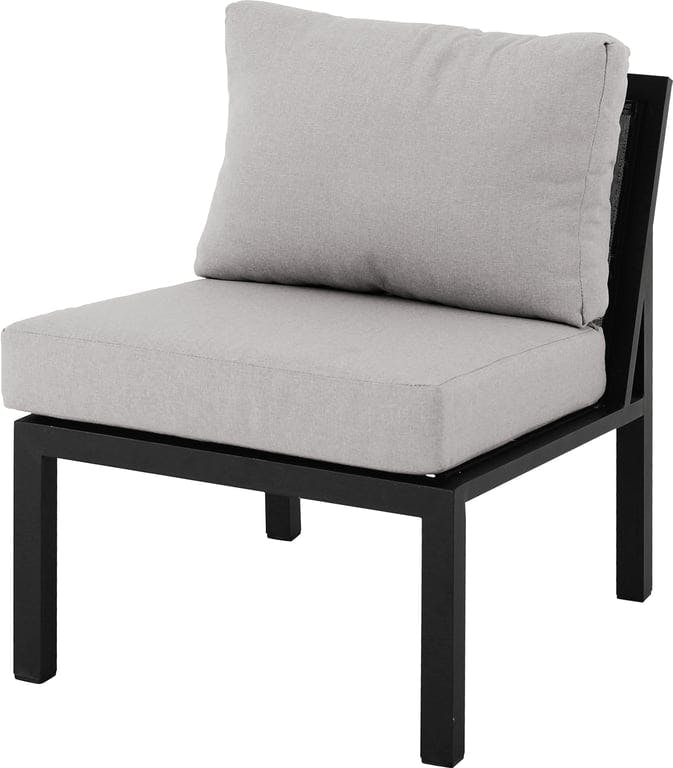 Bilde av Isabella midtmodul/stol   (i svart ramme, champagnefarget pute i Olefin)