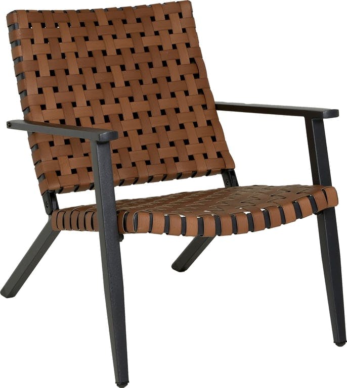 Bilde av Marrakech stol (svart aluminiums ramme og brun PE kunstrotting flett.)