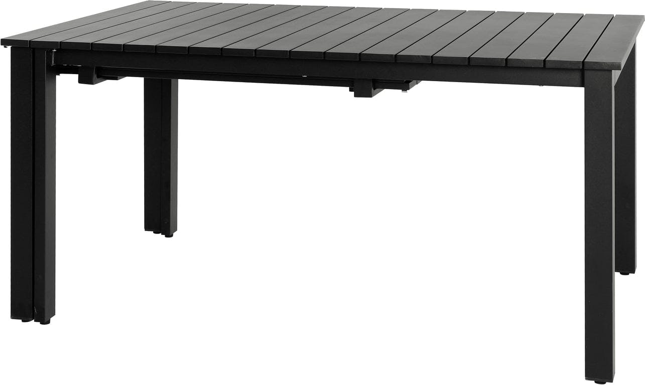 Bilde av Iowa spisebord 150 - 284 x 93 cm (med uttrekk, svart pulverlakkert aluminium)