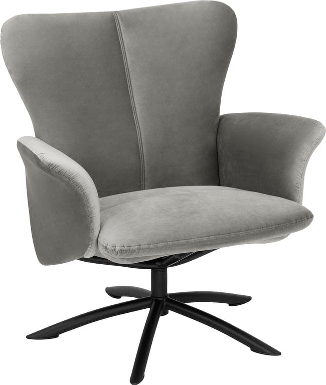 Bilde av Wilmer lav stol (Tubesokkkel svart, stoff Mirage)